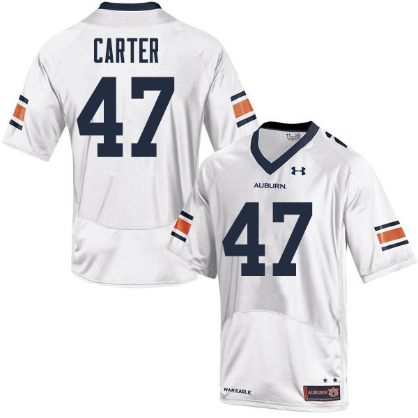 Men Auburn Tigers #47 Craig Carter College Football Jerseys Sale-White